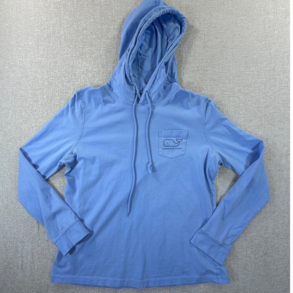 Vineyard Vines Women's Blue Medium Lightweight Long Sleeve Hoodie Pullover Top